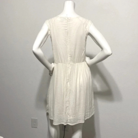 Lucky Brand Lace Boho Fit & Flare Scoop Neck Dress Cream Size M - Picture 7 of 11